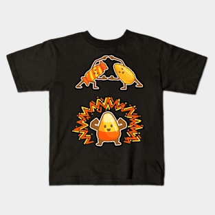 Candy Corn Fusion Subtle Anime Funny Halloween Kids T-Shirt